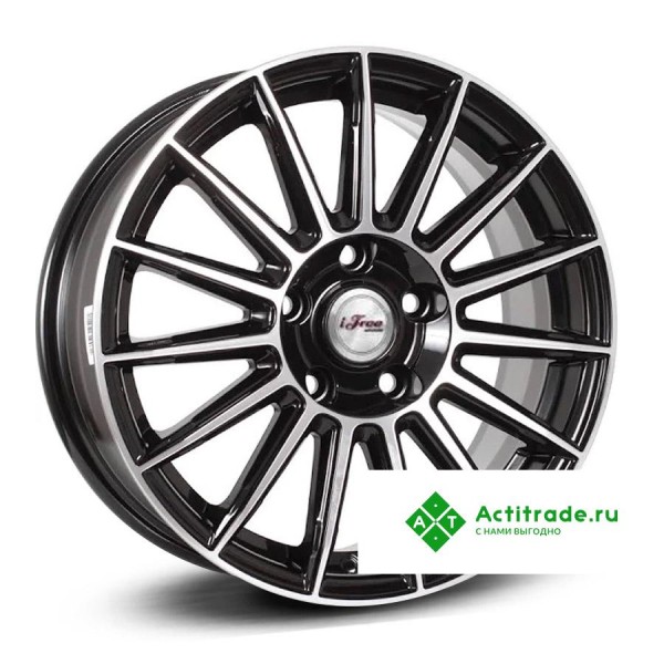 IFree Азур R16/6.5J PCD 5x114,3 ET 45 ЦО 60,1 черный с полированной лицевой поверхностью