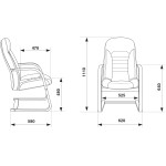 Кресло Бюрократ T-9923WALNUT-AV