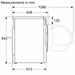 Сушильная машина Bosch WQG1420AME (конденсационная, A++, макс.загрузка 9 кг, 15 программ, уровень шума 65 дБ)