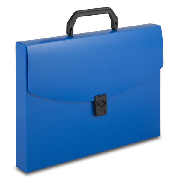 Портфель Бюрократ BPP01BLUE (A4, отделений 1, пластик, толщина пластика 0,7мм, синий)