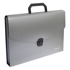 Портфель Silwerhof 322716-01 (6 отделений, A4, пластик, серебристый металлик) [322716-01]