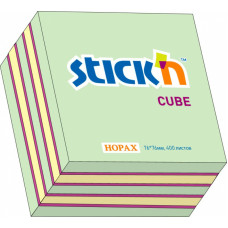 Блок самоклеящийся Hopax 21342 (бумага, зеленый, 76x76мм, 400листов, 70г/м2, 3цветов)