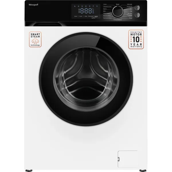 Стиральная машина Weissgauff WM 45127 Inverter Steam Touch(60x84x45см, фронтальная, макс:7кг, 1200об/мин, белый)