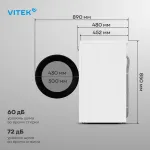 Стиральная машина VITEK VT-WME6008(60x84x45см, фронтальная, макс:6кг, 1000об/мин, белый)