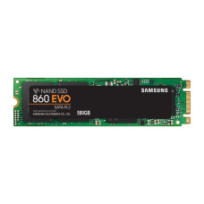 Жесткий диск SSD 500Гб Samsung 860 EVO Series (M.2, 550/520 Мб/с, 88000 IOPS, SATA-III, 1024Мб, для ноутбука и настольного компьютера) [MZ-N6E500BW]