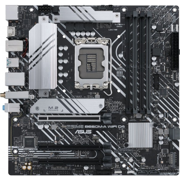 Материнская плата ASUS PRIME B660M-A WIFI D4 (SocketLGA1700, 4xDDR4, microATX, RAID SATA: 0,1,15,5)