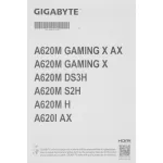 Материнская плата Gigabyte A620M GAMING X (AM5, AMD A620, 4xDDR5 DIMM, microATX, RAID SATA: 0,1,10)