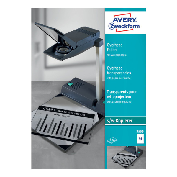 Пленка Avery Zweckform (A4, двусторонняя, 100 листов, прозрачный)