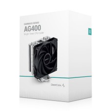 Кулер для процессора DeepCool AG400 (Socket: 1150, 1151, 1151-v2, 1155, 1156, 1200, 1700, AM4, алюминий+медь, 31,6дБ, 4-pin PWM) [R-AG400-BKNNMN-G-1]