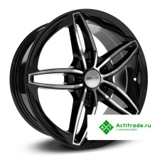 Скад Турин R17/7J PCD 5x114,3 ET 45 ЦО 67,1 черный с полированной лицевой поверхностью [2190505]
