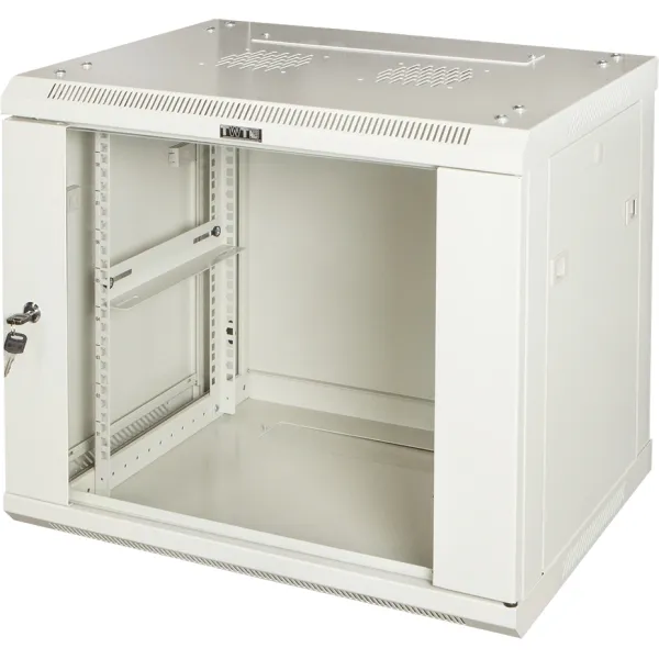Шкаф коммутационный настенный Lanmaster TWT-CBWPG-9U-6x8-GY (9U, 600x502x800мм, IP20, 60кг)