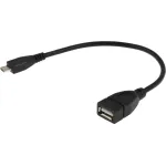 Кабель (USB A(f), micro USB B (m), 0,2м)