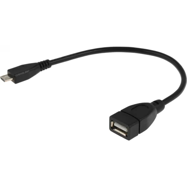 Кабель (USB A(f), micro USB B (m), 0,2м)