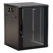 Шкаф коммутационный настенный Hyperline TWB-1845-GP-RAL9004 (18U, 600x908x450мм, IP20, 60кг)