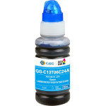 Чернила G&G GG-C13T06C24A (голубой пигментный; 70мл; Epson L6550, 6570, 11160, 15150, 15160)
