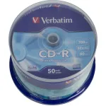 Диск CD-R Verbatim (0.68359375Гб, 52x, cake box, 50)