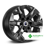 КиК Тейт R17/7.5J PCD 6x139,7 ET 38 ЦО 67,1 темно - серый глянцевый