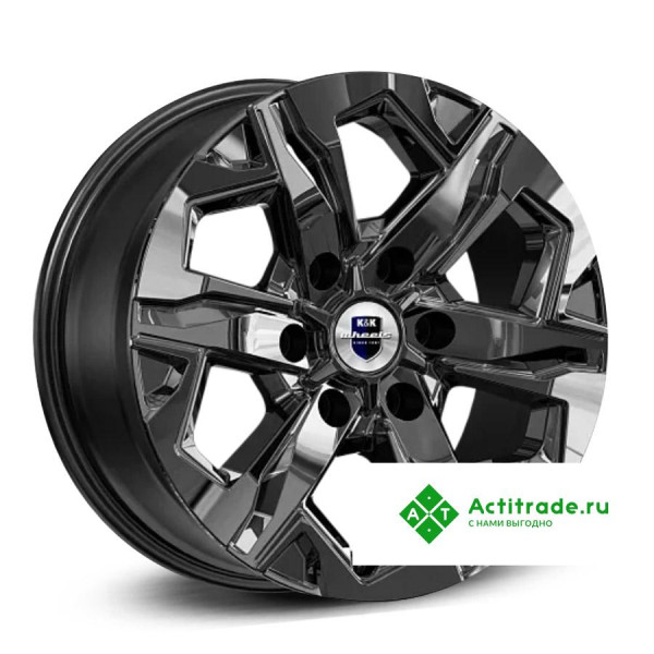 КиК Тейт R17/7.5J PCD 6x139,7 ET 38 ЦО 67,1 темно - серый глянцевый