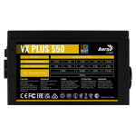 Блок питания Aerocool VX Plus 550 RGB 550W (ATX, 550Вт, 20+4 pin, ATX12V 2.3, 1 вентилятор)