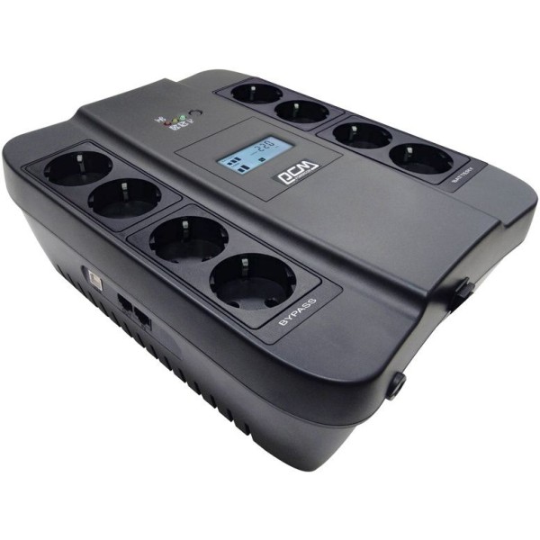 ИБП Powercom SPD-750U LCD (Line-Interactive, 750ВА, 450Вт, 4xCEE 7 (евророзетка))