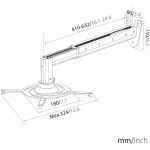 Кронштейн для проектора Cactus CS-VM-PR05BL (настенный, поворот и наклон, наклон -30/+30, поворот -30/+30, 10кг)