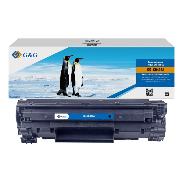 Ninestar GG-CB436A (черный; 2000стр; HP LJP1505, M1120, M1522; Canon LBP-3250)