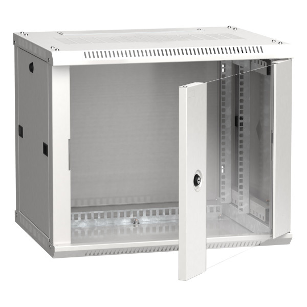 Шкаф коммутационный настенный IEK LWR3-09U64-GF (9U, 600x500x450мм, IP20, 90кг)