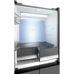 Холодильник Weissgauff WCD 450 Bru Steel Glass (No Frost, A+, 3-камерный, объем 450:287/163л, инверторный компрессор, сталь)