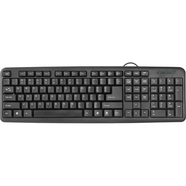 Клавиатура DEFENDER HB-420 Black USB ( мембранные, 104кл)