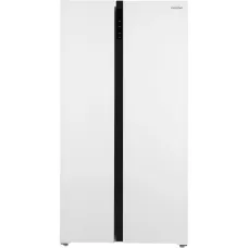 Холодильник Hyundai CS5003F (No Frost, A+, 2-камерный, Side by Side, инверторный компрессор, белый) [CS5003F белое стекло]