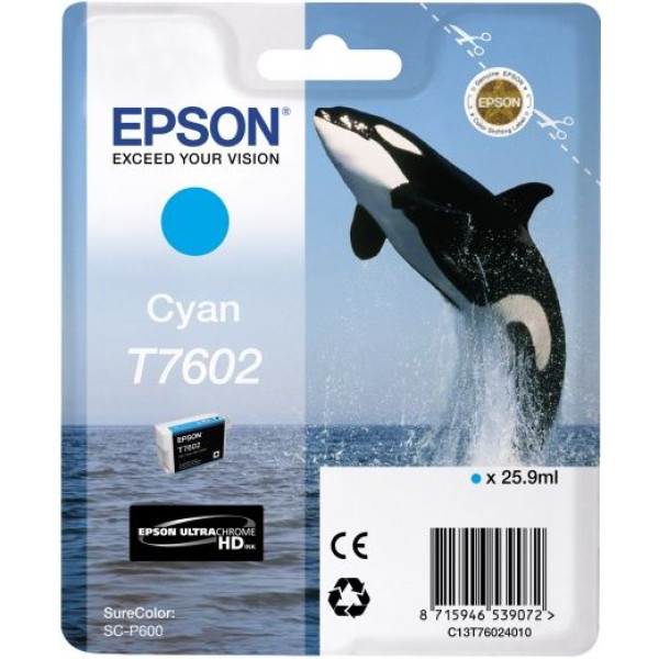 Чернильный картридж Epson C13T76024010 (голубой; 25,9стр; 26мл; SureColor SC-P600)