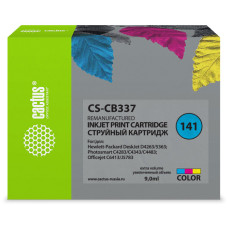 Чернильный картридж Cactus HP 141 CS-CB337 (оригинальный номер: №141; многоцветный; 9стр; 10мл; DJ D4263, D4363, D5360, DJ J5783, J6413)