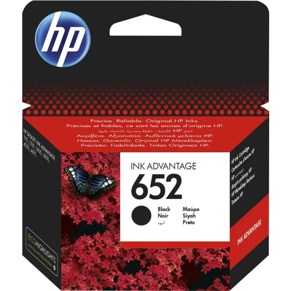 Чернильный картридж HP 652 (черный; 360стр; DJ IA 1115, 2135, 3635, 4535, 3835, 4675)