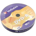 Диск DVD-R Verbatim (4.7Гб, 16x, bulk, 10)