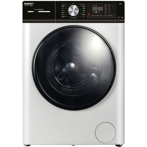 Стиральная машина Kraft TCH-HD8586SW(60x84.7x43см, фронтальная, макс:8кг, 1400об/мин, защита от протечек, белый)