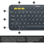 Клавиатура Logitech K380 Multi-Device Black Bluetooth (Bluetooth, мембранные, 79кл)