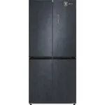 Холодильник Weissgauff 450 Rock Glass (No Frost, A+, 3-камерный, объем 450:287/163л, инверторный компрессор, графит темный)