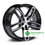 Скад Женева R18/7J PCD 5x112 ET 43 ЦО 57,1 черный с полированной лицевой поверхностью