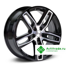 Скад Женева R18/7J PCD 5x112 ET 43 ЦО 57,1 черный с полированной лицевой поверхностью [1840705]