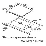 Индукционная варочная поверхность Maunfeld CVI594SF2BK