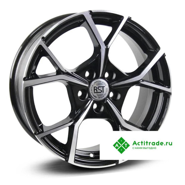 RST R086 R16/6.5J PCD 5x112 ET 40 ЦО 57,1 черный с полированной лицевой поверхностью