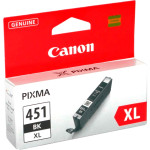 Картридж Canon CLI-451XLBK (черный; 450стр; 11мл; Pixma iP7240, MG6340, MG5440)