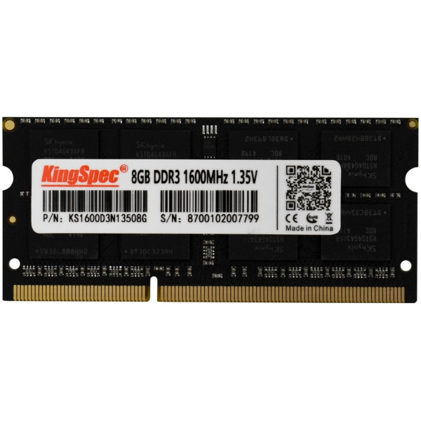 Память SO-DIMM DDR3L 8Гб 1600МГц KingSpec (12800Мб/с, CL11, 204-pin)