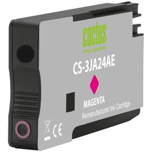 Cactus CS-3JA24AE (пурпурный пигментный; 11стр; OfficeJet 9010, 9012, 9013, 9014, 9015, 9016, 9019, 9020, 9025)