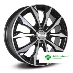 Скад Нагоя R16/6J PCD 5x114,3 ET 46 ЦО 67,1 черный матовый с полированной лицевой поверхностью