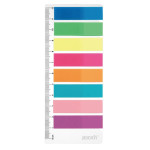 Индексы Hopax 21345 (пластик, 12x45мм, 8цветов, 25закладок каждого цвета)