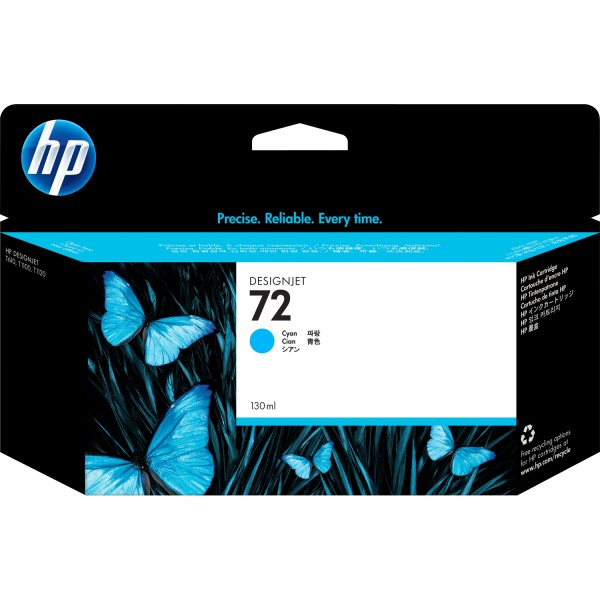 Чернильный картридж HP 72 (голубой; 130стр; 130мл; DJ T1100, T610)