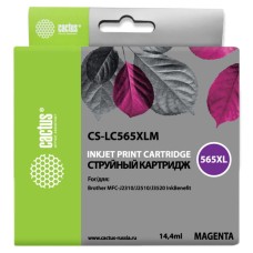 Картридж Cactus Brother CS-LC565XLM (пурпурный; 14мл; Brother MFC J2310, J2510, J3520, J3720) [CS-LC565XLM]
