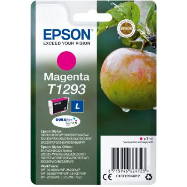 Чернильный картридж Epson C13T12934012 (пурпурный; 7стр; SX420W, BX305F)