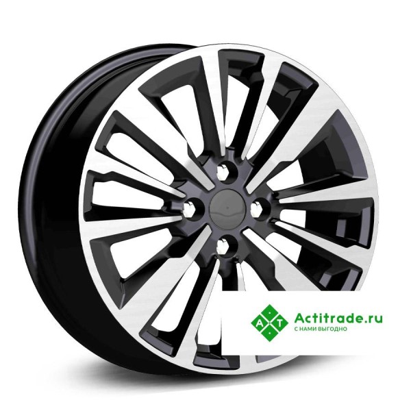 КиК Эрман R16/6.5J PCD 4x100 ET 37 ЦО 60,1 черный с полированной лицевой поверхностью